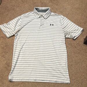 Under Armour Men's Striped Polo Shirt - Gray